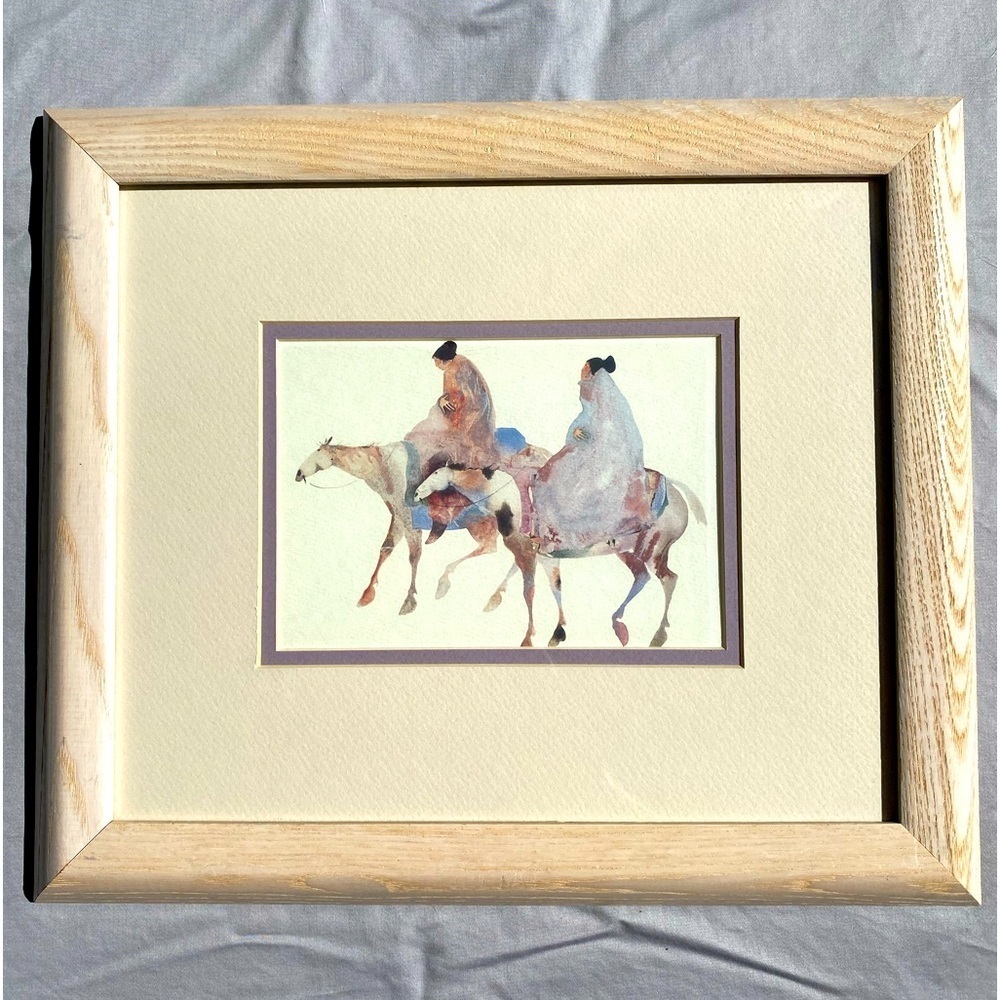 Carol Grigg picture “The Guardians” watercolor Native Americans OSP